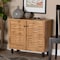 Baxton Studio Winda Modern and Contemporary Oak Brown Finished Wood 2-Door Shoe Cabinet 189-11987-ZORO - alternate 1